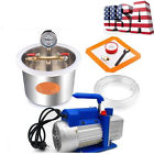 0.5mm Lfx 1.4 Gallon Vacuum Chamber 4cfm Single Stage Pump Degassing Silicone Thick 747180862966