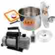 1720 1.32 Vacuum Chamber Single Stage Vacuu Lfx Bubble Free Stainless Steel 1 4hp 3cfm 110v Rpm Usa