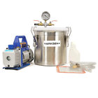 3-gallon Vacuum Chamber Stainless Steel Solvent Extract W 1 3hp 3cfm Pump Set