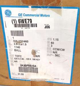 5k49pn6164 Ge Condenser Fan Motor