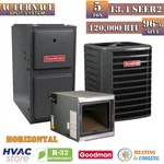 Goodman 5 Ton 13.4 SEER2 Gas Furnace System 96% Afue 120K Btu Horizontal R32. Fixed Price $7185.00.