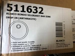 Blanco 511632 Rondo 17-3/4" Dual Mount Single Basin Composite Anthracite. Fixed Price $199.99.
