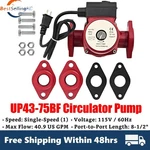 Bronze Circulator Pump UP43-75BF For Grundfos 115V 1-SPEED 40.9GPM 1-1/2"FLANGE. Fixed Price $187.63.