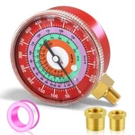 Refrigeration Pressure Gauge 0-800PSI R404A R22 R410A Red Dial Lower Mount. Fixed Price $24.34.