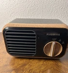 Desk Top Ptc Heater Fan 1000W Retro Warmer Black & Woodgrain Nwt. Fixed Price $15.00.