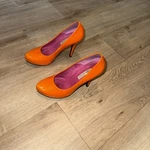 Buffalo Women Patent Leather Pumps Eu 38 Orange High Heel Elegant. Fixed Price $29.00.