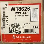 Bell & Gossett Pump Impeller W18626 5-1/4" Diameter Vanes Replacement Part. Fixed Price $75.00.