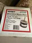 Mars 10587 Blower Motor 1/2HP 115V Direct-drive 1075 Rpm 3 Speed New. Fixed Price $130.00.