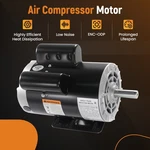 5HP Single Phase 56HZ/143T Frame 3450 Rpm Electric Air Compressor Duty Motor. Fixed Price $185.99.