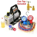 Manifold Gauge Set Combo Cfm Air Vacuum Pump Hvac + R134A Kit A/c. Fixed Price $115.95.