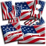 Usa American Waving Flag Light Switch Outlet Cover Wall Plate Patriot Home Decor. Fixed Price $16.19.
