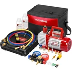 1/2 Hp 5CFM Stage Hvac Vacuum Pump & 4 Way Manifold Gauge Set 5FT Hoses. Fixed Price $159.96.