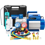 1 Hp 9.6 Cfm Hvac Vacuum Pump Dual Stage And Gauge Set 4 Way Manifold Kit. Fixed Price $188.95.
