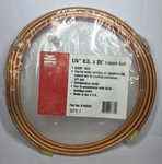 Mueller 1/4" O.d. X 20' Copper Coil Refrigeration Grade Water Ac Natural Lp New. Fixed Price $37.95.
