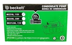 Beckett BK221UL Medium Condensate Removal Pump 115V, Safety Switch, 22' Max Lift. Fixed Price $65.00.