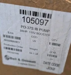 Bell & Gossett PD-37S Ib (iron Body) Booster Pump, Part Number 105097. Fixed Price $759.50.