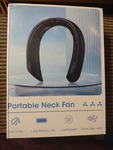 Portable Neck Fan; Rechargeable, Low Noise, 6000MAH Battery - New/black. Fixed Price $11.95.