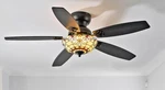 Tiffany Ceiling & Lights 48" Chandelier 5 Dual-blades Glass Shade 6 Speed. Fixed Price $104.22.