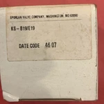 Sporlan KS-B19/E19 Parker Solenoid Valve Rebuild Kit . Item# 381054 Nos. Fixed Price $110.00.