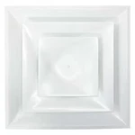 American Louver STR-C-6W In Square 3 Cone Diffuser, White. Fixed Price $72.35.