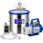 Gal Vacuum Chamber With 3.5 Cfm 1 Stage Pump For Degassing Tempered Glass Lid. Fixed Price $119.95.