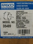 Fasco D5489 Permanent Split Capacitor Condenser Fan Motor *new*. Fixed Price $199.99.