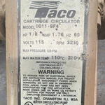 Taco 0011-BF4 Cast Iron Cartridge Circulator Pump 1/8 Hp 115V 3250 Rpm. Fixed Price $150.00.