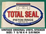 Total Seal Piston Rings-vintage Original Vinyl Decal Sticker-performance Racing. Fixed Price $7.27.