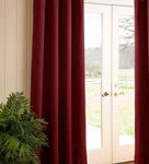 Plow & Hearth Curtain Pair Madison Double-blackout-tab Panels 40"WX45"L Ruby Red. Fixed Price $20.99.