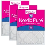 Nordic Pure 16X24X1 (15 1/2 23 3/4) Tru Mini Pleat Merv 8 Furnace .... Fixed Price $58.17.