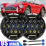 Pair Fit Ac Shelby Cobra 1962-1973 Dot 7" Round Led Headlights Halo Angle Eyes. Fixed Price $44.52.
