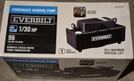 Everbilt Condensate Removal Pump 1/30 Hp 96 Gph 20FT Lift Led 1000-030-902. Fixed Price $55.00.