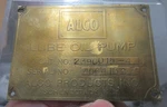 Vintage Alco Lube Oil Pump Brass Id Plate Schenectady Ny Railroad. Fixed Price $249.00.