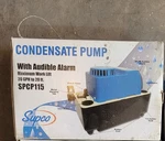 Hvac Supco 20 Gph Condensate Pump Audible Alarm Little Giant 554405 SPCP115. Fixed Price $50.00.
