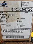 S1-02426067000 1/12HP 208-230V 1050RPM 42Y Condenser Fan Motor. Fixed Price $152.00.