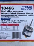 Mars 10466 1/5 3/4 Multi-hp 115V Direct-drive Furnace Blower Motor (new). Fixed Price $111.60.
