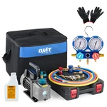 Omt Combo 3,5CFM 1/4HP Air Vacuum Pump Hvac Refrigeration Manifold Gauge Set. Fixed Price $88.99.